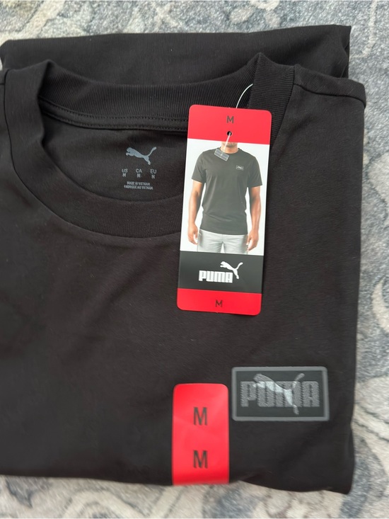 Puma Other - Puma NWT Men's Black Crew Neck Logo T-Shirt Size Medium